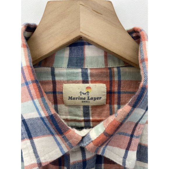 Marine Layer Long Sleeve Button-Down Plaid Shirt - Picture 6 of 6
